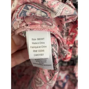 Crosby Paisley Blouse Long Sleeve V-Neck‎ Lightweight Top XL thumbnail 6