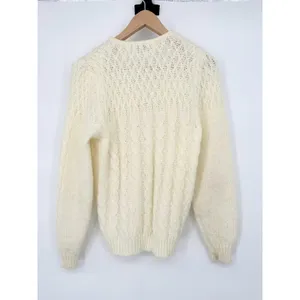 Vintage Robert Scott Ltd Cable Knit Button Cardigan Cream Sweater‎ Sz 34 Cottage thumbnail 5