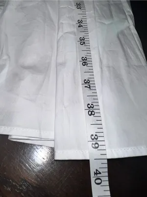 Commence Cotton Pleated Maxi Skirt Size Medium White NWT Pockets Lined zipper thumbnail 6