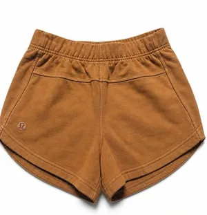 Lululemon Rust Orange Cotton Blend Athletic Shorts Size 8 thumbnail 1