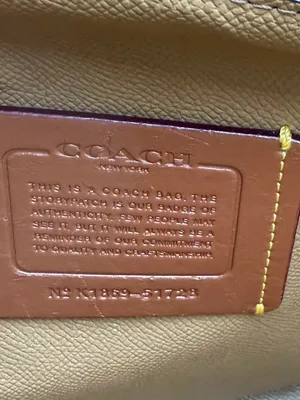 Coach 31728 Signature Embossed Leather Satchel Shoulder Bag Tan Camel thumbnail 5