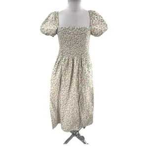 J.‎ Crew Short-Sleeve Smocked Dress in Meadow Floral Size Medium thumbnail 5