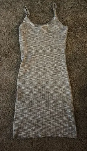 Beautiful soft tan/white dress thumbnail 1