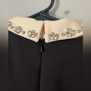 NEW J. Crew Black Mini Dress with White Collar thumbnail 10