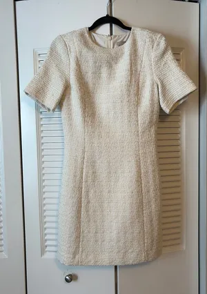 H&M White Tweed Dress thumbnail 1