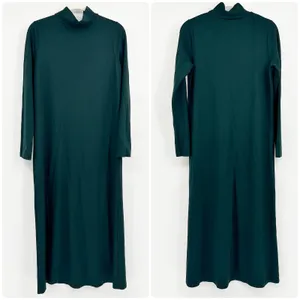Bryn Walker Womens Dark Green Modal Blend Lagenlook‎ Mock Neck Maxi Dress Size S thumbnail 2