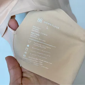 HONEYLOVE Crossover Wireless Mesh Bra Cream Sz Large thumbnail 6