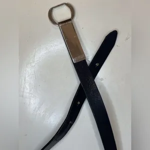 Vintage‎ Women’s Black Leather Belt Size 40” thumbnail 3
