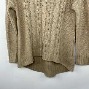 Faded Glory cable knit camel color sweater size small thumbnail 4