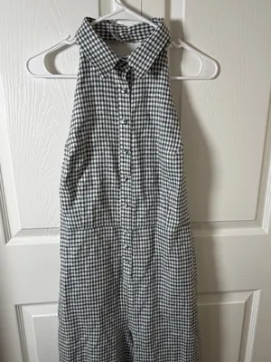Reformation Ryan Linen Jumpsuit Sz 8 Gingham Causal Spring/Summer Halter Neck S thumbnail 6