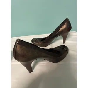 Dexflex Comfort‎ Shoes Women's Bronze Print 3.5 High Heel Pump Size 8 S-293 thumbnail 5