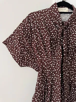Anthropologie The Tobie Tie-Neck Shirt Dress by Exquise, Size S thumbnail 7