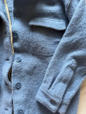 Banana Republic Dusty Blue Wool Button Jacket thumbnail 3