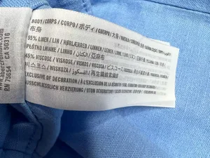 Abercrombie and Fitch Light Blue Pleated Linen Wide Leg Pants NWT Size XS thumbnail 6