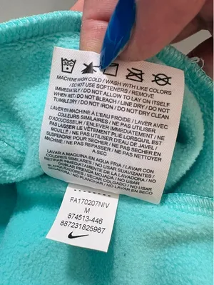 Nike Dri-FIT Hoodie M Aqua Blue Just Do It Pullover Kangaroo Pocket thumbnail 8