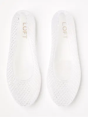 LOFT Clear Jelly Ballet Flats Size 9 thumbnail 2