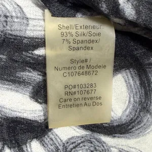 Alice + Olivia Silk Spandex Abstract Floral Dress Black White C107648672 Size S thumbnail 6