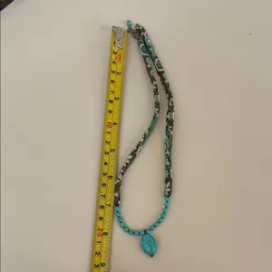 Turquoise Colored Bead Pendant Necklace - Women Jewelry thumbnail 5