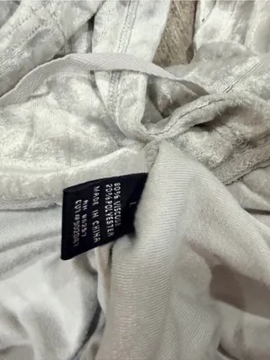 BCBGMaxAzria Silver Light Gray Velvet Zip Hoodie Set thumbnail 14