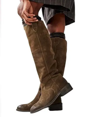 🆕 Free People | Arya Riding Boot | Olive | Size: Us 6.5 (Eu 37) thumbnail 1