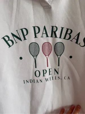 League White BNP Paribas Open Pullover Hoodie Size undefined thumbnail 4