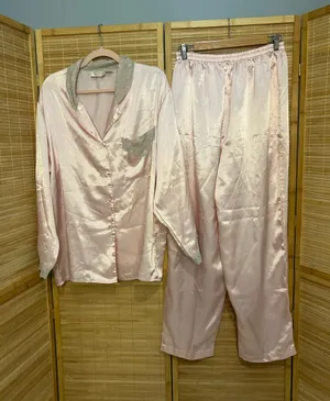 Victoria’s Secret vintage 90s gold label satin lace pajama set top shirt large thumbnail 1