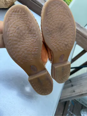 Sofft Brown Leather Slide Sandals Womens 8M Espadrille Comfort Shoes thumbnail 2