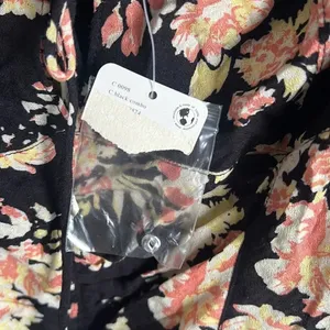 NEW Free People Hilary Printed Keyhole Top Black Combo thumbnail 9