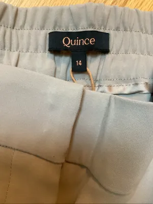 NWT Quince Stretch Crepe Ankle Pants Size 14 Morel Gray thumbnail 7