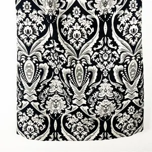 ALICE + OLIVIA Clyde Black White Exposed Back Zip A-Line Dress Size 12 Boho Chic thumbnail 7