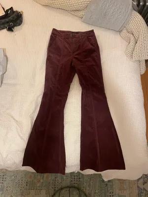 Forever 21 velvet maroon flare pants thumbnail 4