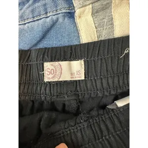 SO Black Lounge Dolphin Hem Shorts XS Drawstring Soft Rayon thumbnail 6