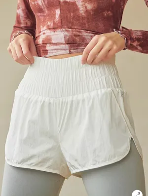 Free People Way Home Shorts White thumbnail 1