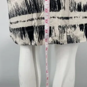 Anthropologie‎ Deletta Dress Small Black White Striped abstract Jersey Stretch S thumbnail 10
