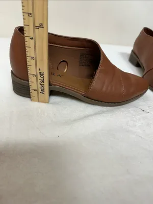 Serra Tan Brown Pointed-Toe D’Orsay Leather Flats thumbnail 7