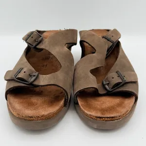 Mephisto Mobils Women's 41 Brown Nubuck Leather Double Strap Comfort Sandals thumbnail 6