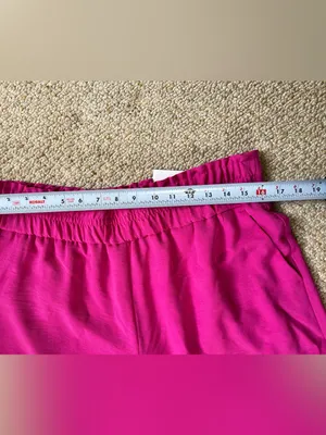 NWT Nine West Pink High Rise wide leg lined pant size large thumbnail 3