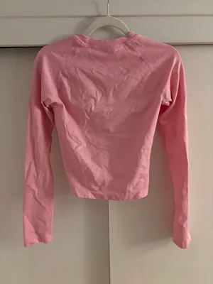 Long Sleeve Workout Top Pink Size L thumbnail 2