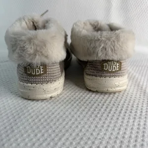 Hey Dude Wendy Fold Nut Brown Wool Faux Fur Lined Moccasin Loafers Womens W8 thumbnail 3