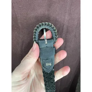 split leather belt black 1980s thumbnail 2