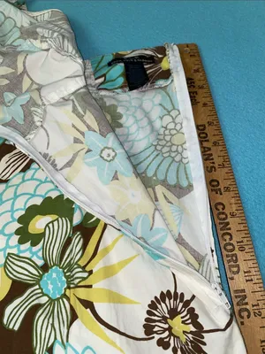 F.L.P. Halter mini bold floral print sundress backless multi colored Y2K size 14 thumbnail 9