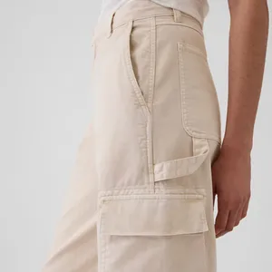 NWT GAP Mid Rise Cargo Baggy Khakis Pant Pockets SZ-8 Color Bedrock Beige thumbnail 6