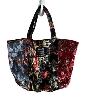 Urban Outfitters‎ Natalie Velvet Patchwork Mini Tote Bag NWOT thumbnail 1