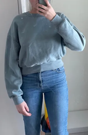 Wild Fable Sweater Crewneck Boxy Pullover Blue M thumbnail 5