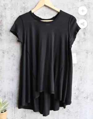 Free People Black Tee thumbnail 1