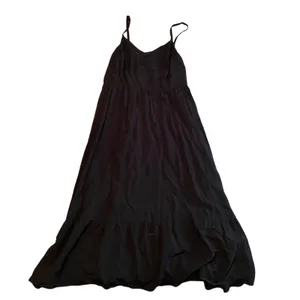 Old Navy Black Smocked Bodice Midi Dress Small Spaghetti Strap Flowy Boho thumbnail 3