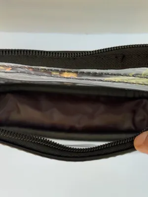 Clear Stadium Crossbody Bag Black Trim Multicolor Embroidered Strap thumbnail 3