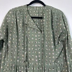 L Dress Midi Cottagecore Grandmacore Prairie Ditsy Vintage Coquette Sage Green thumbnail 3