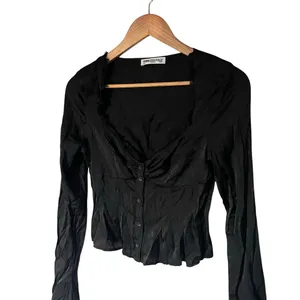 Princess Polly Black Whimsigoth Vamp Romantic Long Sleeve Blouse Top Y2K sz 6 thumbnail 2