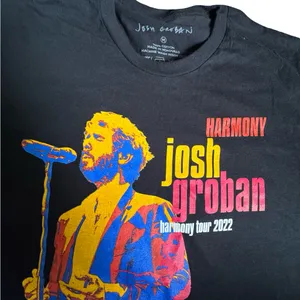🎤🖤 Josh Groban Harmony Tour 2022 T-Shirt 👕 Black Size M – Concert Merch ✨🔥 thumbnail 3